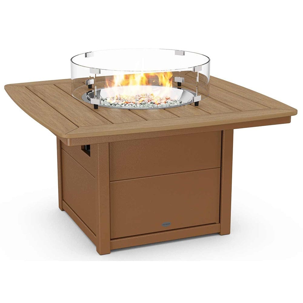 POLYWOOD® Nautical 42" Fire Pit Table - Select Accents - CTF42N