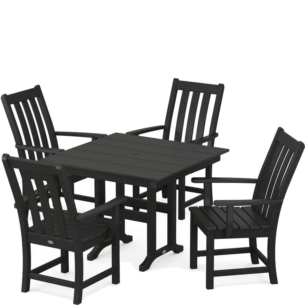 POLYWOOD® Vineyard 5-Piece Farmhouse Dining Set - PWS1166-1