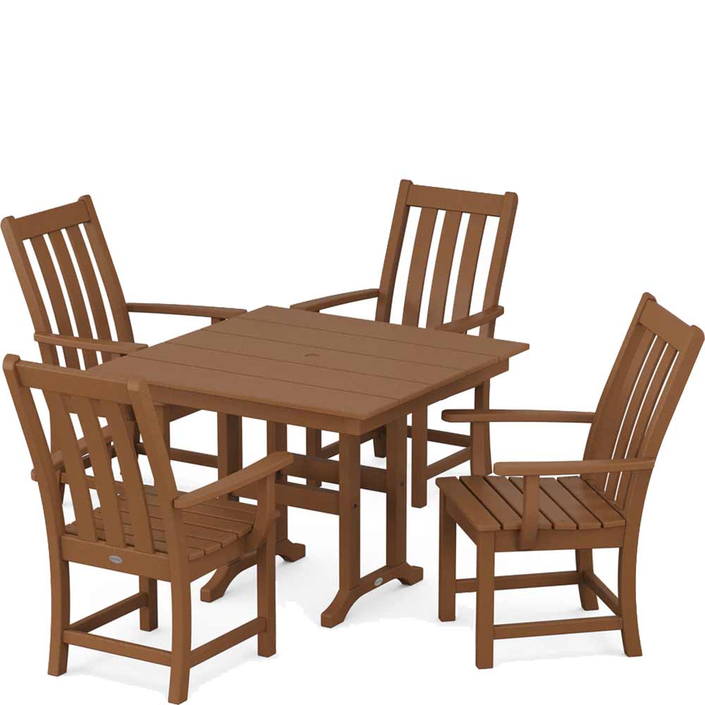 POLYWOOD® Vineyard 5-Piece Farmhouse Dining Set - PWS1166-1