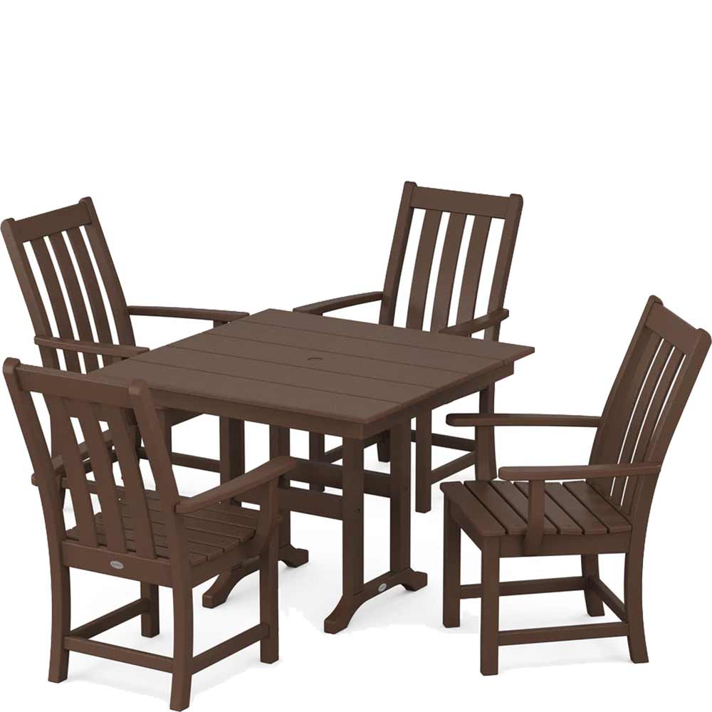 POLYWOOD® Vineyard 5-Piece Farmhouse Dining Set - PWS1166-1