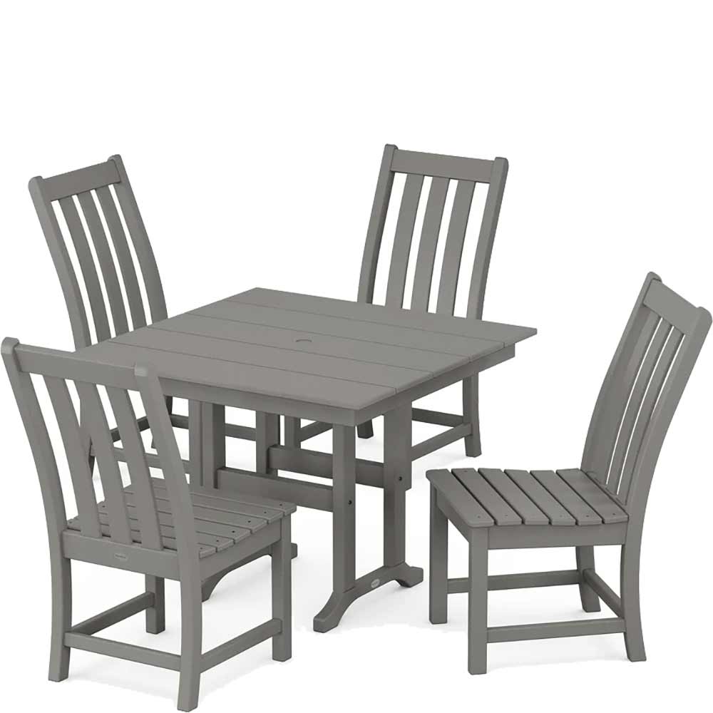 POLYWOOD® Vineyard Side Chair 5-Piece Farmhouse Dining Set - PWS1164-1