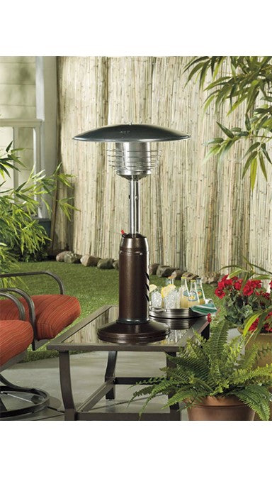 AZ Patio Heaters - Outdoor Tabletop Patio Heater - Hammered Bronze Finish - HLDS032-CG