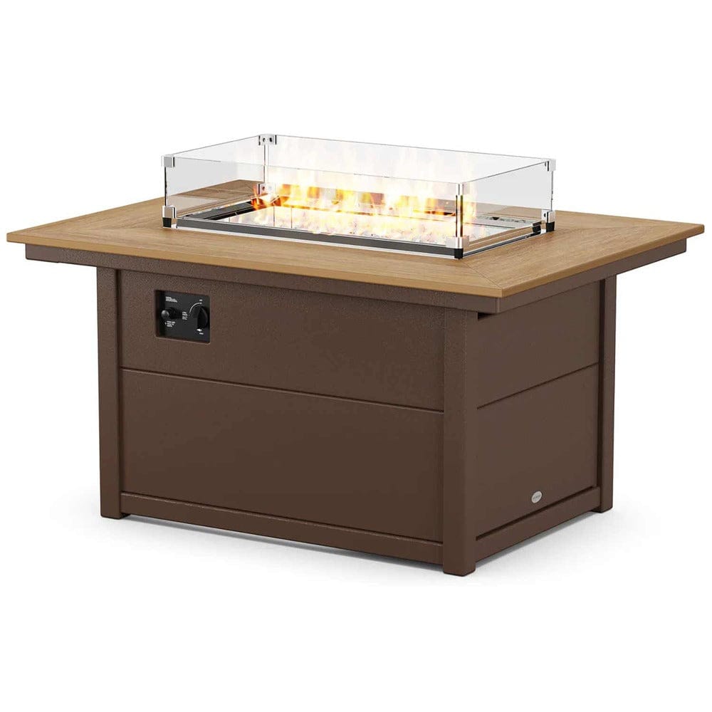 POLYWOOD® Rectangle 34" X 46" Fire Pit Table - Select Accents - CTF3446RECT Fire Table POLYWOOD®