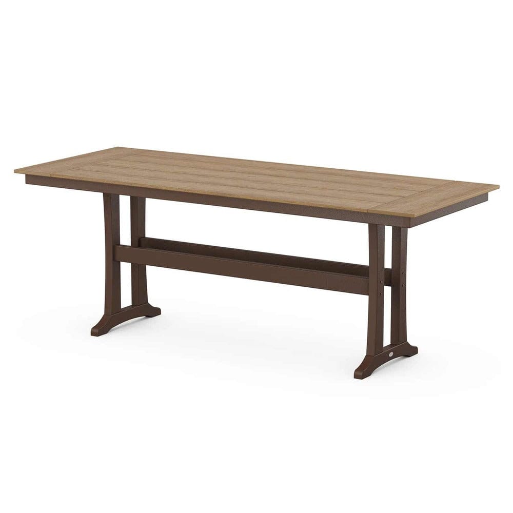 POLYWOOD® Farmhouse Trestle 38" x 96" Counter Table - Select Accents - PLR84-T1L1 Table POLYWOOD®