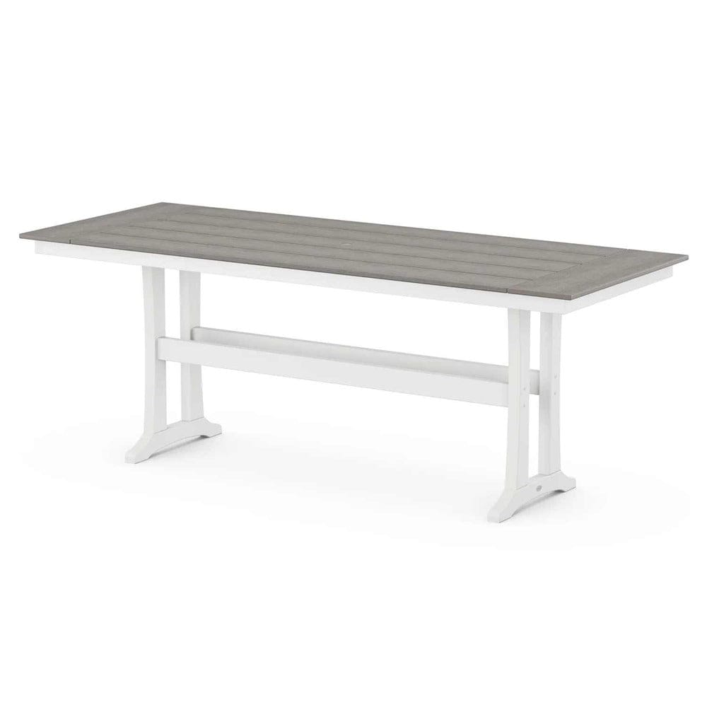 POLYWOOD® Farmhouse Trestle 38" x 96" Counter Table - Select Accents - PLR84-T1L1 Table POLYWOOD®