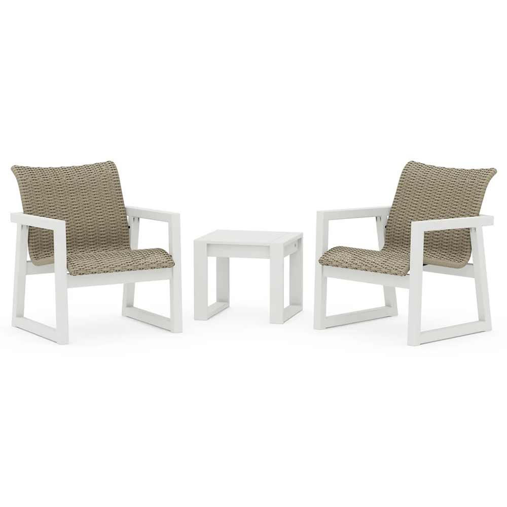 POLYWOOD® EDGE Woven 3-Piece Lounge Chair Seating Set - PWS2912-1