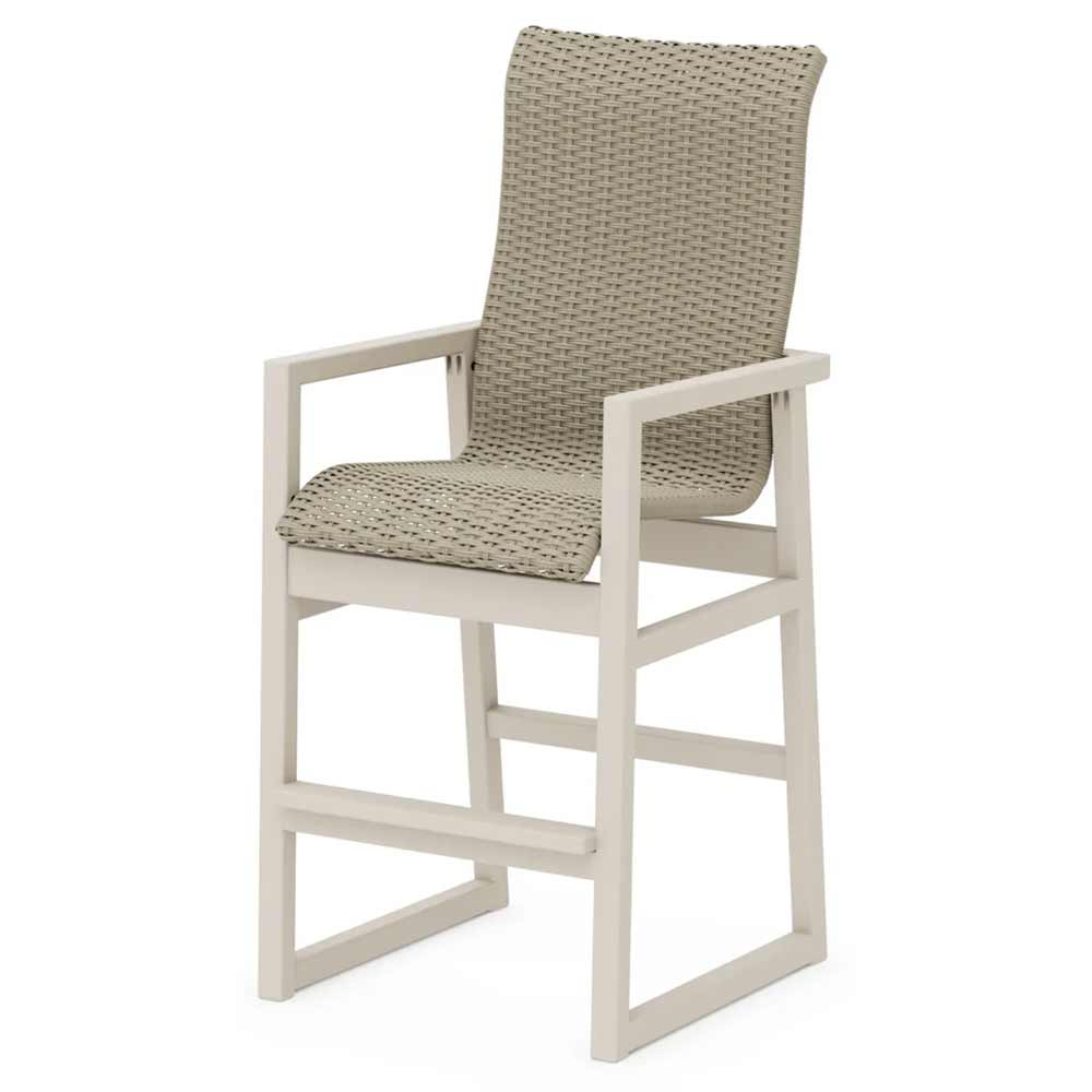 POLYWOOD® EDGE Woven High-Back Bar Arm Chair - EMD252