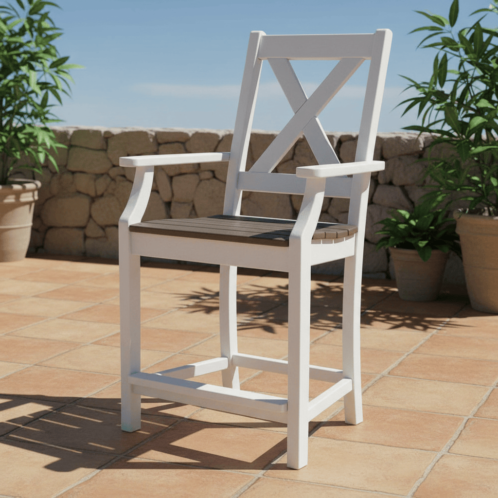 POLYWOOD® Braxton Counter Arm Chair - Select Accents - TGD281 Chair POLYWOOD®