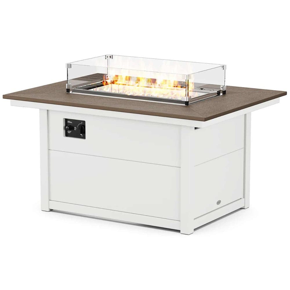 POLYWOOD® Rectangle 34" X 46" Fire Pit Table - Select Accents - CTF3446RECT Fire Table POLYWOOD®