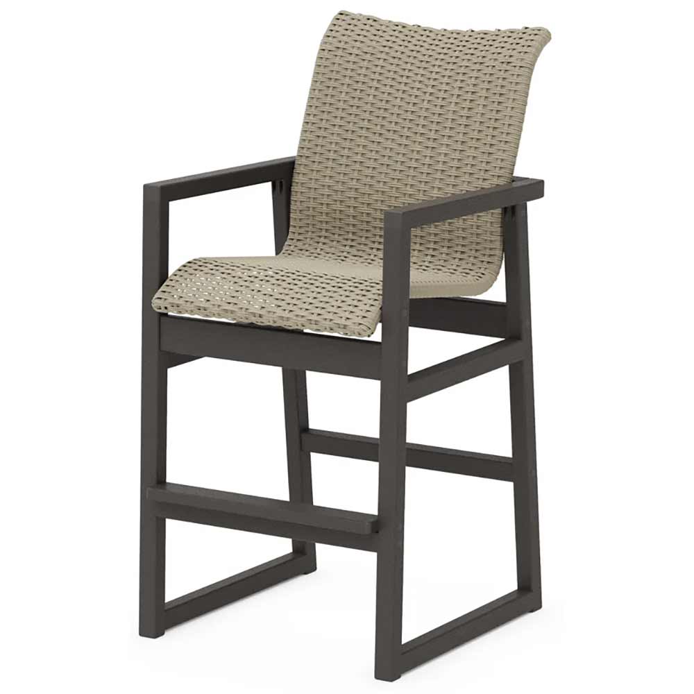 POLYWOOD® EDGE Woven Bar Arm Chair - EMD242