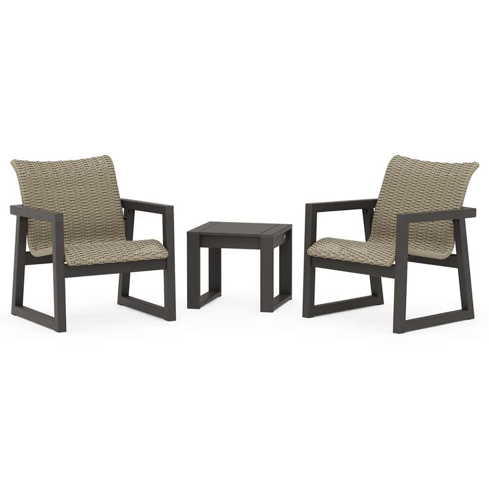 POLYWOOD® EDGE Woven 3-Piece Lounge Chair Seating Set - PWS2912-1