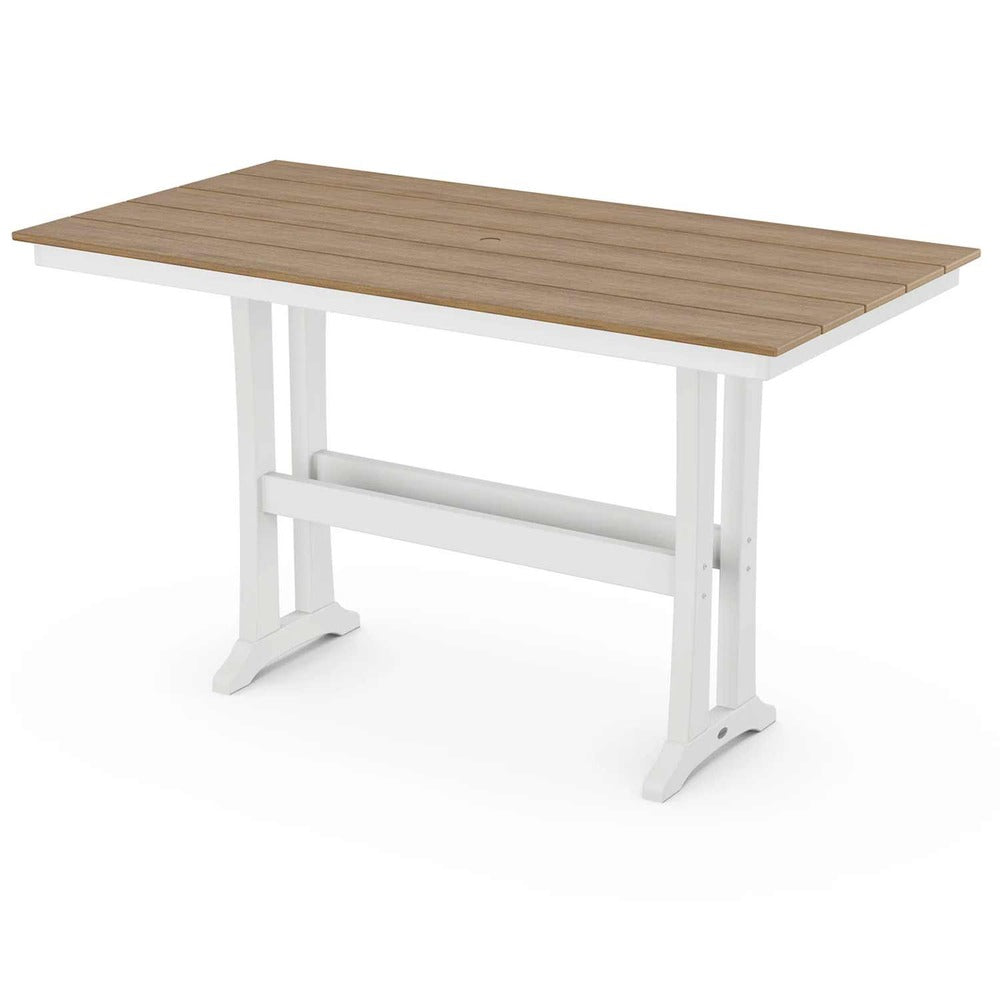 POLYWOOD® Farmhouse Trestle 37" x 72" Bar Table - Select Accents - PLB83-T1L1 Table POLYWOOD®