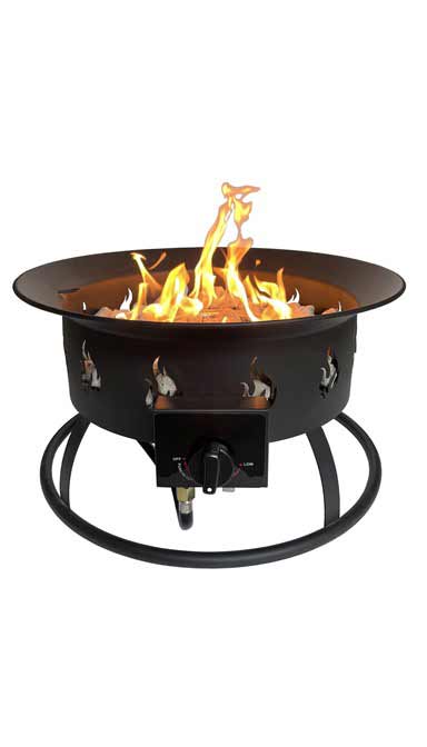 AZ Patio Heaters - 19" Round Portable Camp Fire Pit in Black - AFP-CMP-RND Patio Heaters AZ Patio Heaters