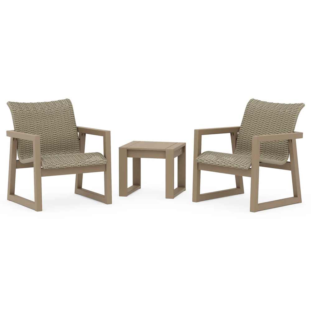POLYWOOD® EDGE Woven 3-Piece Lounge Chair Seating Set - PWS2912-1