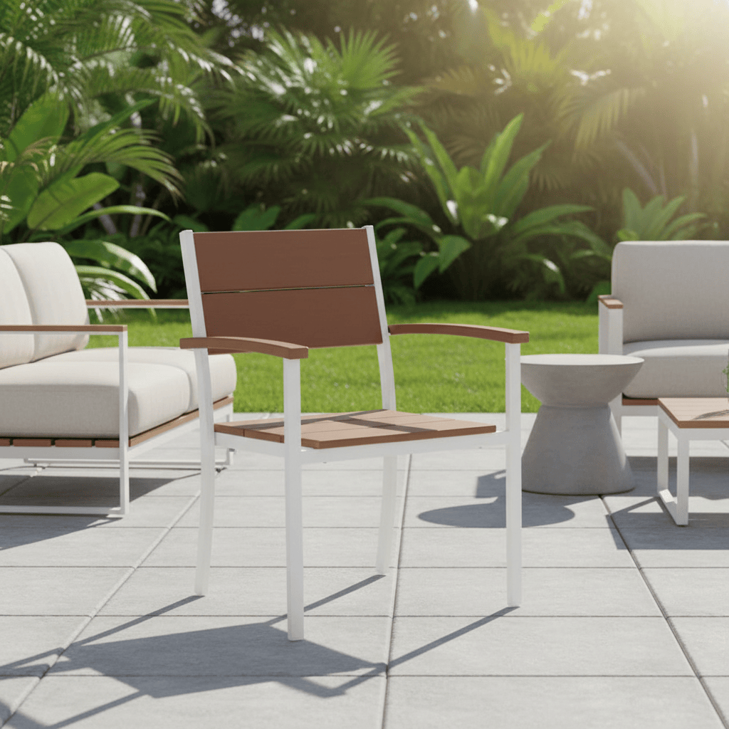 POLYWOOD® - Main Street Stacking Dining Arm Chair - AL210 Outdoor Furniture POLYWOOD®