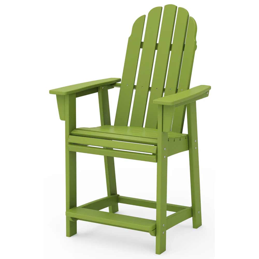 POLYWOOD® Vineyard Curveback Adirondack Counter Chair - ADD601