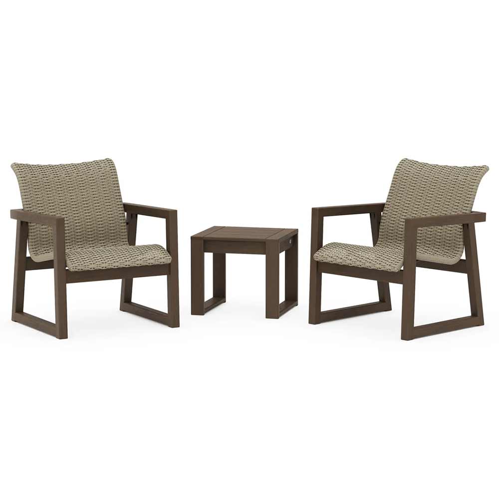 POLYWOOD® EDGE Woven 3-Piece Lounge Chair Seating Set - PWS2912-1