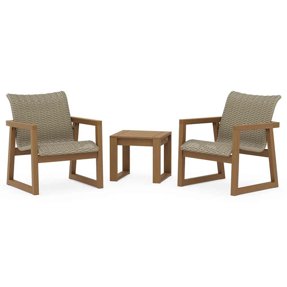 POLYWOOD® EDGE Woven 3-Piece Lounge Chair Seating Set - PWS2912-1