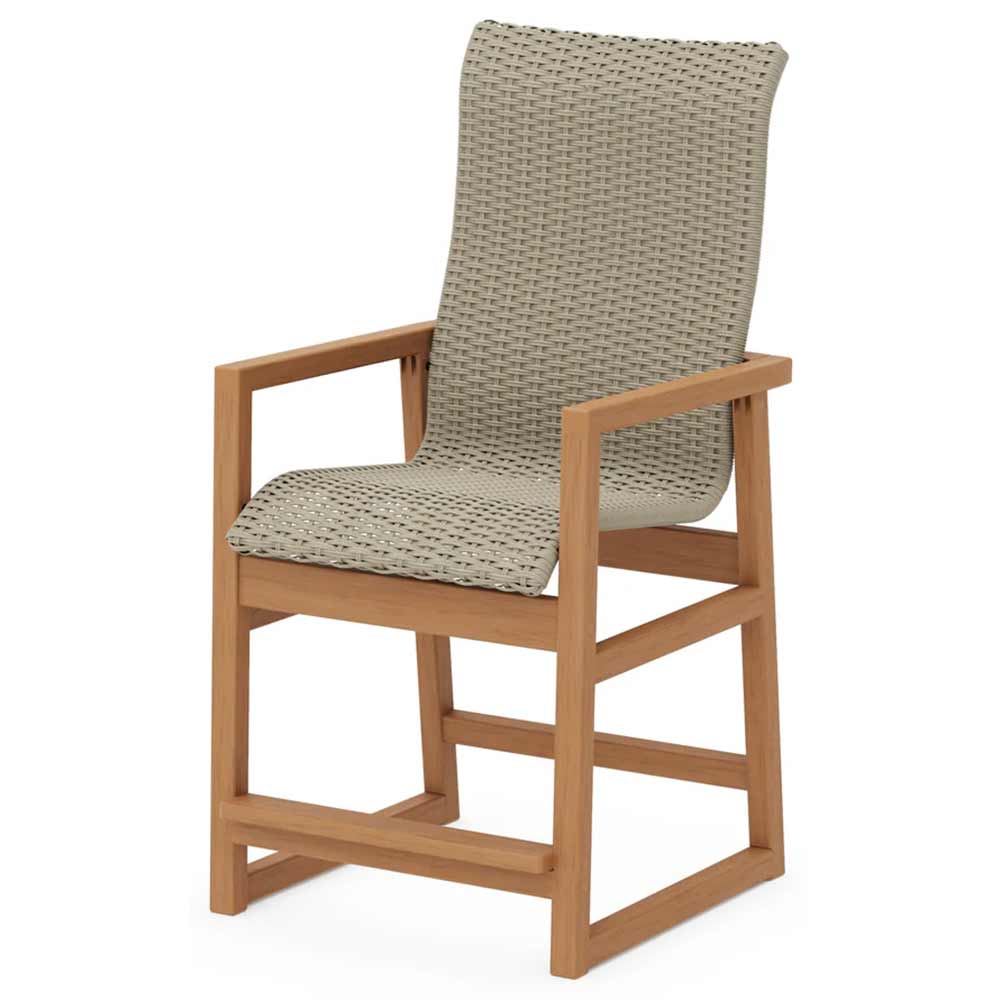 POLYWOOD® EDGE Woven High-Back Counter Arm Chair - EMD251