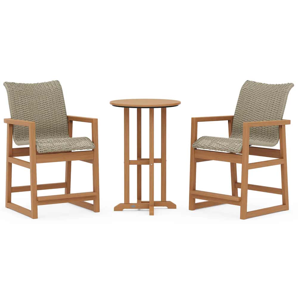 POLYWOOD® EDGE Woven 3-Piece Farmhouse Counter Set - PWS2909-1