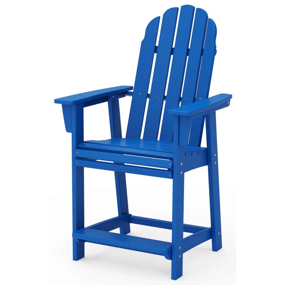 POLYWOOD® Vineyard Curveback Adirondack Counter Chair - ADD601