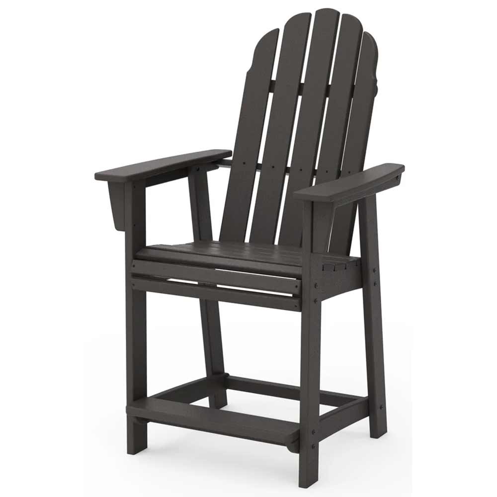 POLYWOOD® Vineyard Curveback Adirondack Counter Chair - ADD601