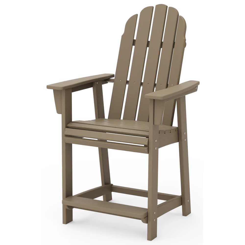 POLYWOOD® Vineyard Curveback Adirondack Counter Chair - ADD601
