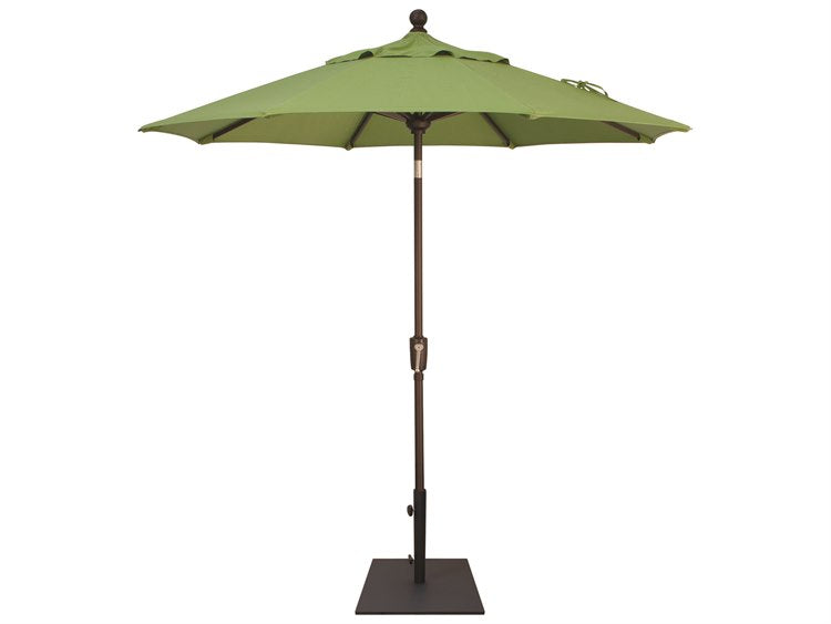 Treasure Garden - Market Aluminum 7.5&#39; Octagon Push Button Tilt Crank Lift Umbrella