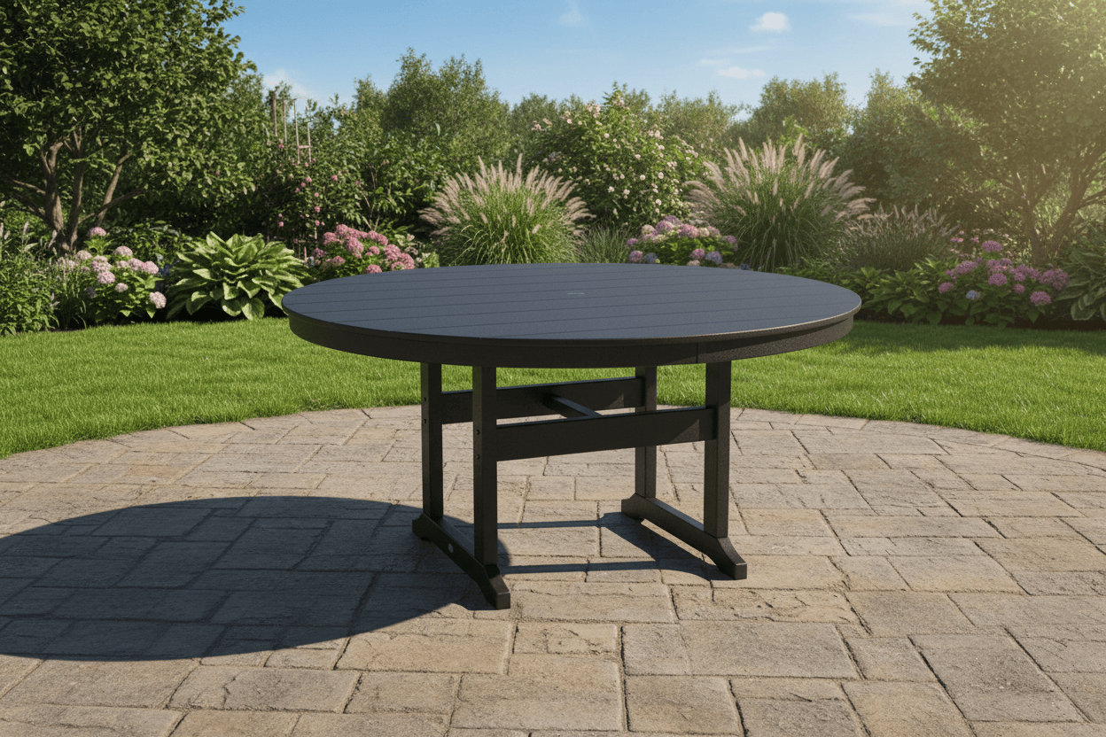 POLYWOOD® 60" Round Farmhouse Dining Table