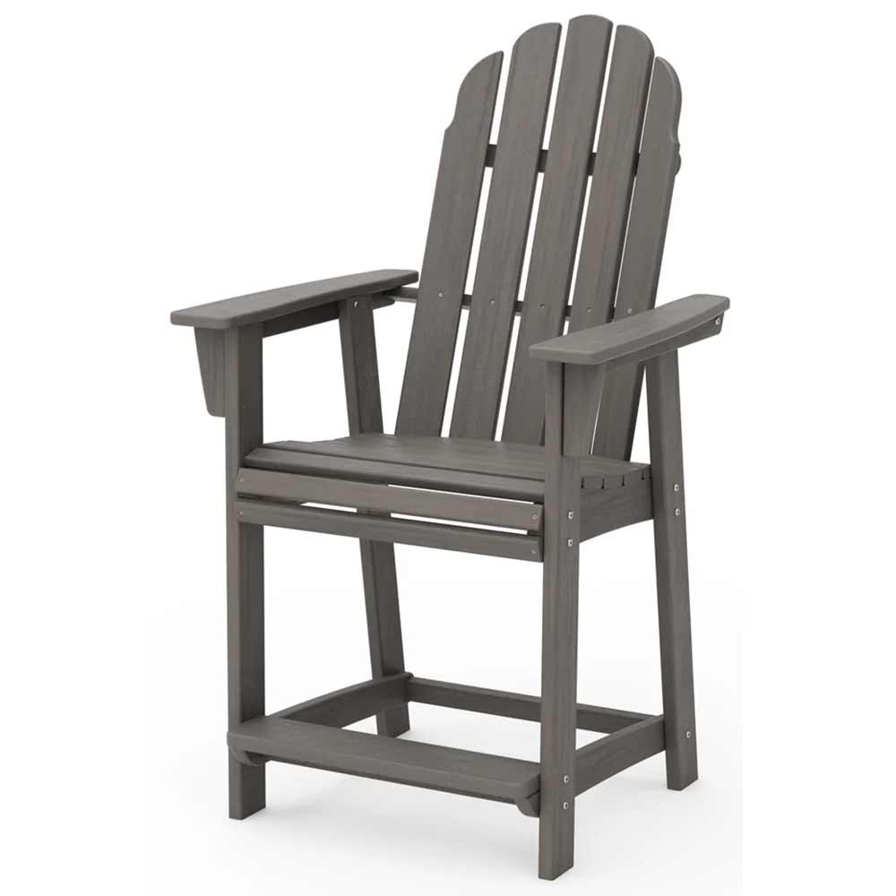 POLYWOOD® Vineyard Curveback Adirondack Counter Chair - ADD601