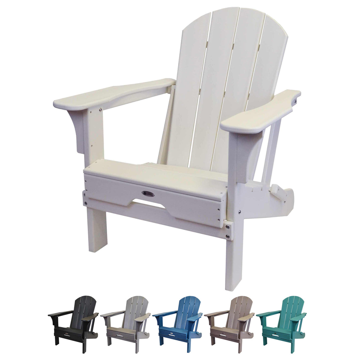 Atlas Patio Furniture - Beach Haven Resin Adirondack Folding Chair