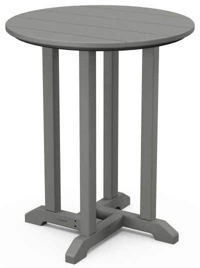 POLYWOOD® 24&quot; Round Farmhouse Bistro Table - RT124