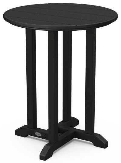 POLYWOOD® 24&quot; Round Farmhouse Bistro Table - RT124