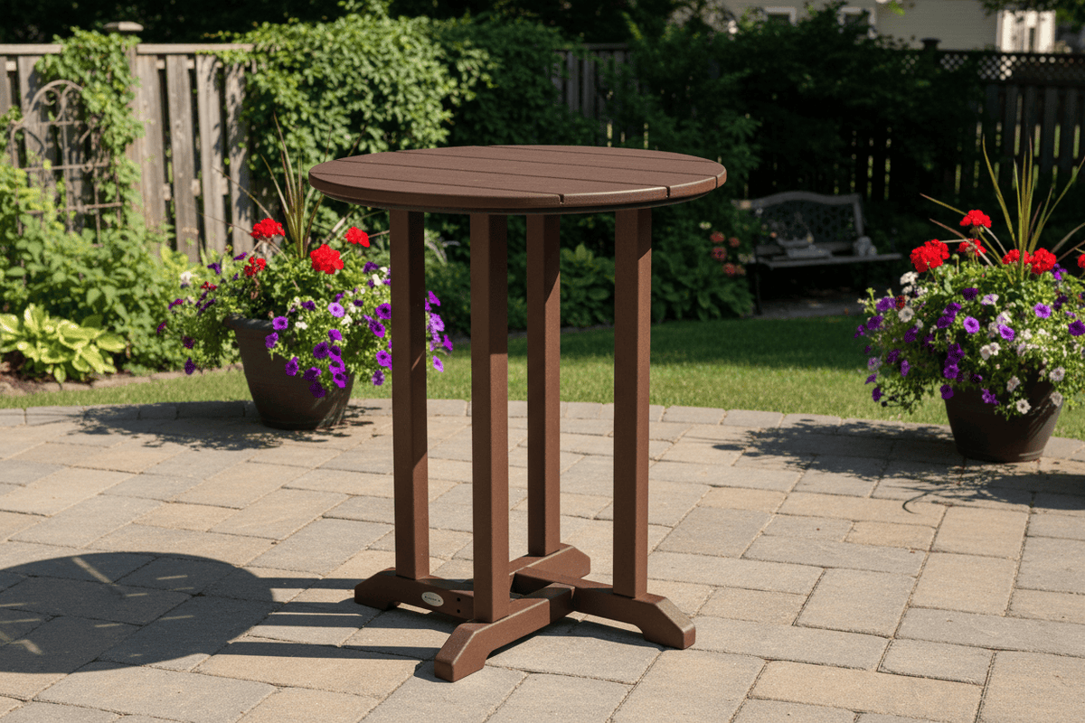 POLYWOOD® 24" Round Farmhouse Bistro Table - RT124