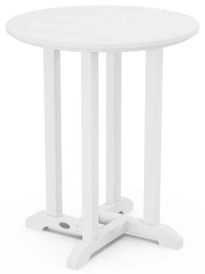 POLYWOOD® 24&quot; Round Farmhouse Bistro Table - RT124