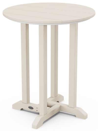 POLYWOOD® 24&quot; Round Farmhouse Bistro Table - RT124