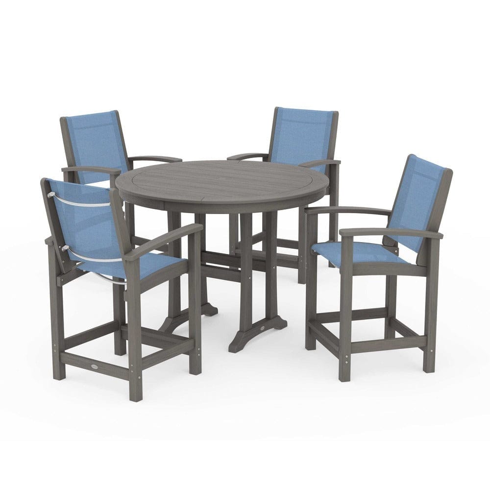 POLYWOOD® - Coastal 5-Piece Counter Set - PWS319