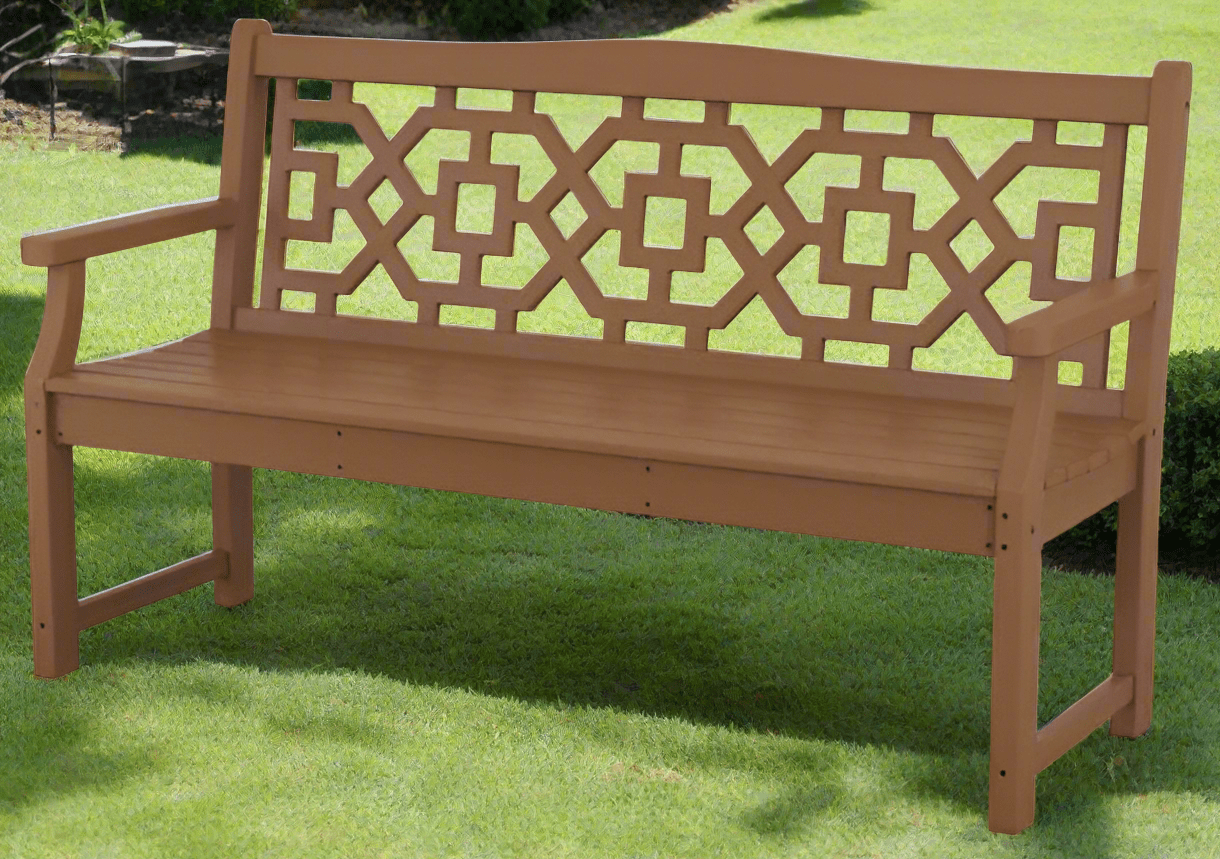 POLYWOOD® Martha Stewart Chinoiserie 60” Garden Bench - MSTGB601 Benches POLYWOOD®