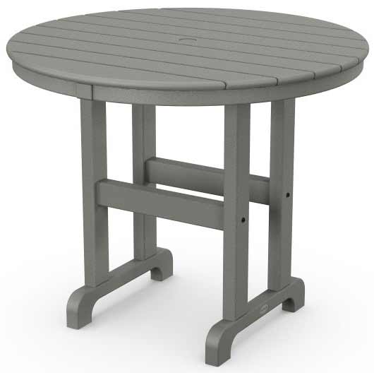 POLYWOOD® 36&quot; Round Farmhouse Dining Table - RT236