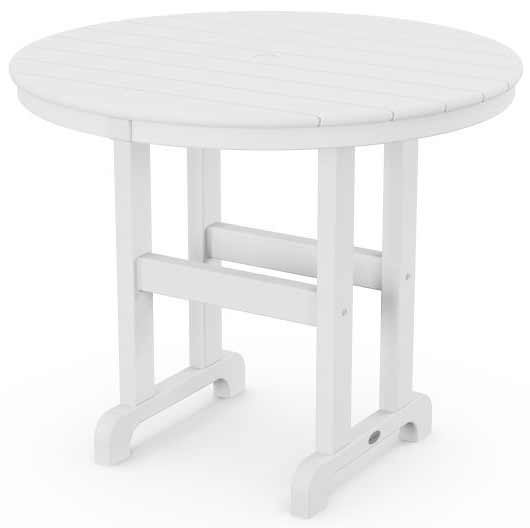 POLYWOOD® 36&quot; Round Farmhouse Dining Table - RT236