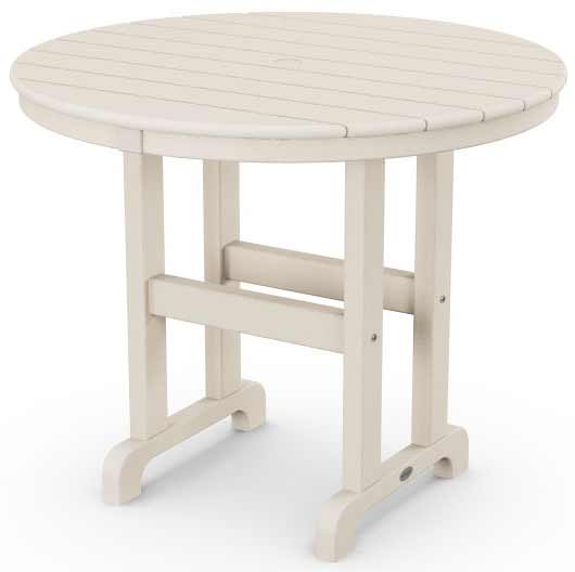 POLYWOOD® 36&quot; Round Farmhouse Dining Table - RT236