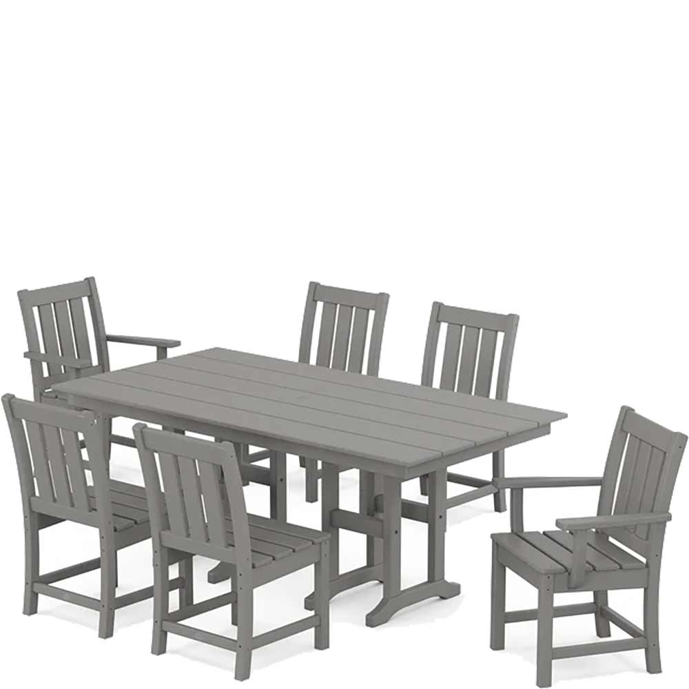 POLYWOOD® Oxford 7-Piece Farmhouse Dining Set - PWS2067-1