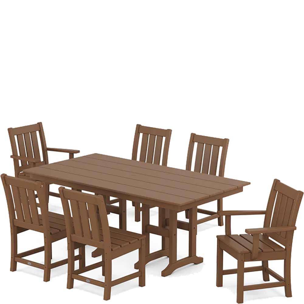POLYWOOD® Oxford 7-Piece Farmhouse Dining Set - PWS2067-1
