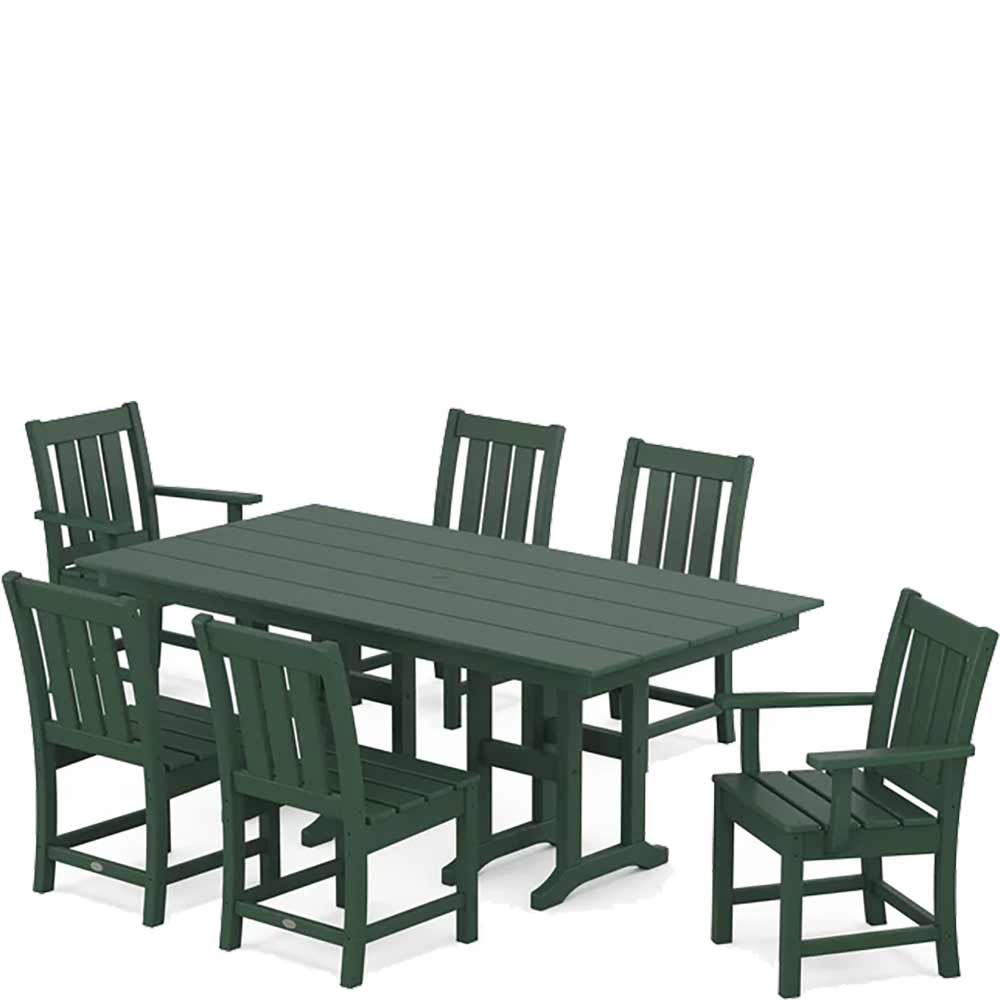 POLYWOOD® Oxford 7-Piece Farmhouse Dining Set - PWS2067-1
