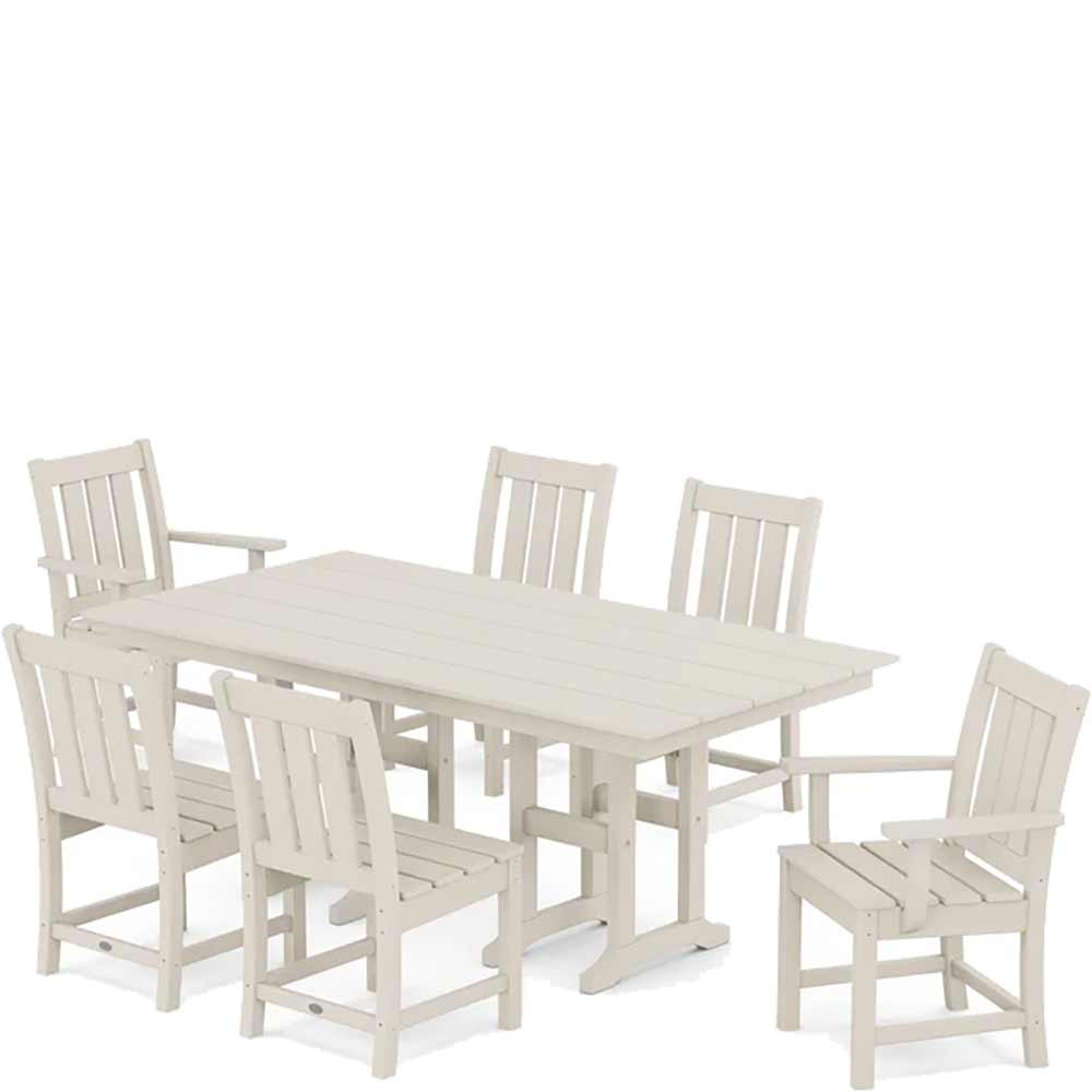 POLYWOOD® Oxford 7-Piece Farmhouse Dining Set - PWS2067-1