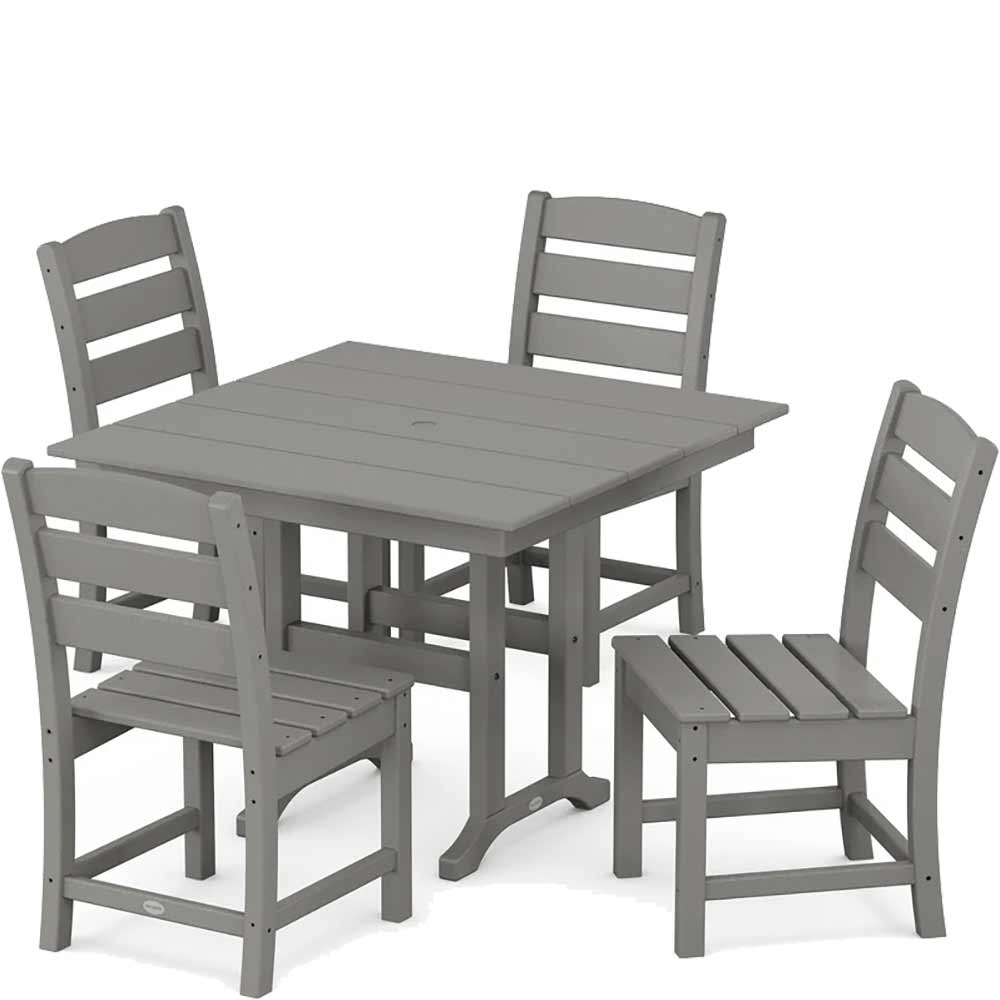 POLYWOOD® Lakeside Side Chair 5-Piece Farmhouse Dining Set - PWS1149-1