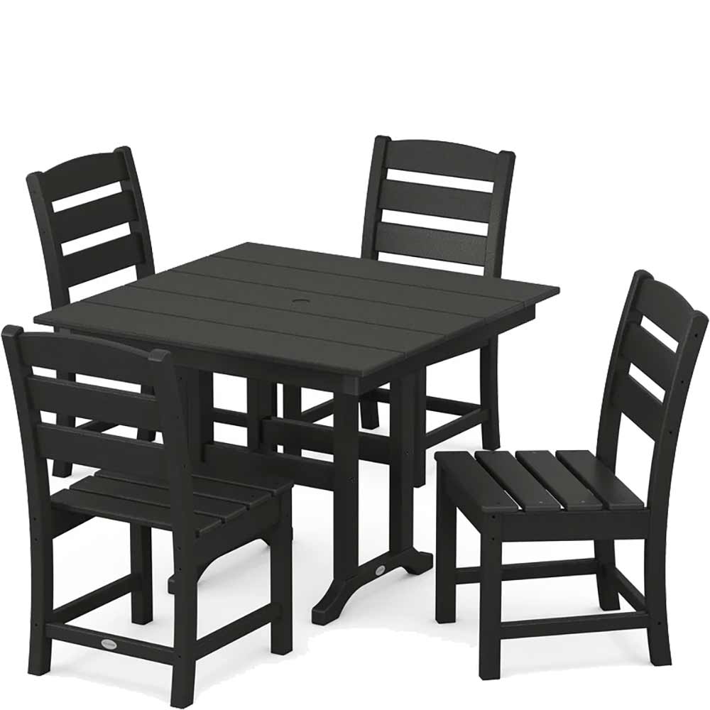 POLYWOOD® Lakeside Side Chair 5-Piece Farmhouse Dining Set - PWS1149-1