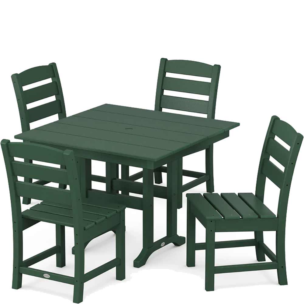 POLYWOOD® Lakeside Side Chair 5-Piece Farmhouse Dining Set - PWS1149-1
