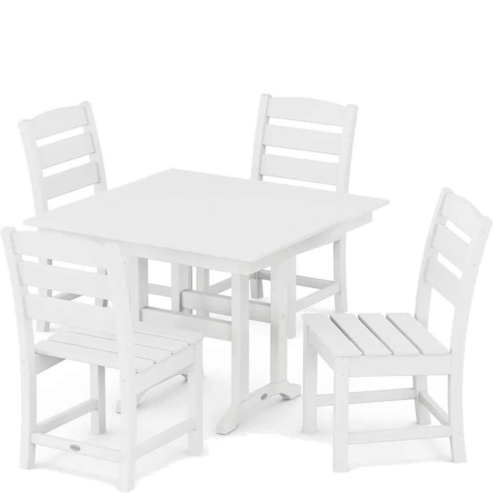 POLYWOOD® Lakeside Side Chair 5-Piece Farmhouse Dining Set - PWS1149-1