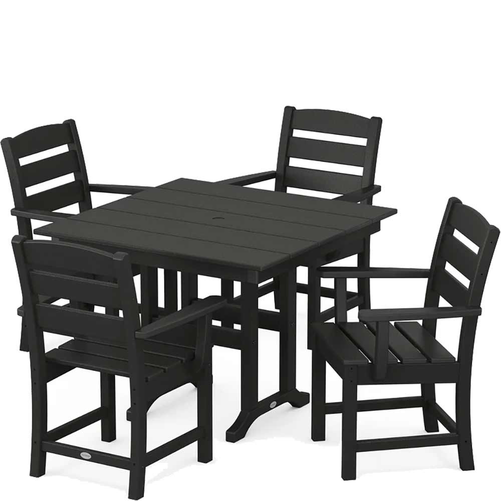 POLYWOOD® Lakeside 5-Piece Farmhouse Dining Set - PWS1148-1